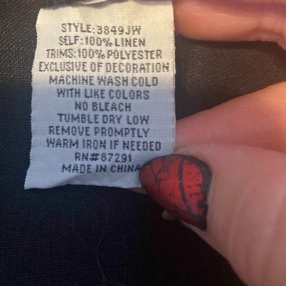 Embroidered Johnny Was Linen Top - Picture 6 of 6